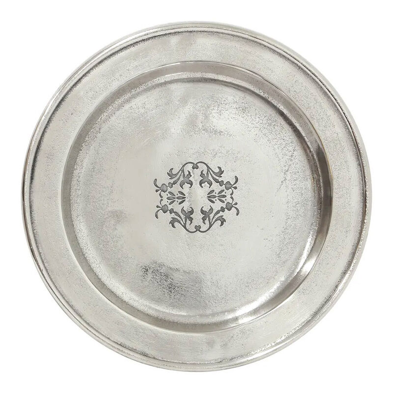 French Country Silver Charger Plate image number 0